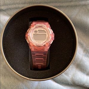 Used clear pink Baby G watch by G Shock